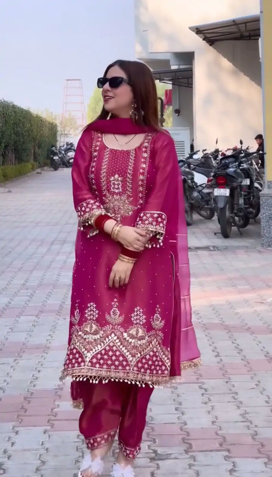 KF 1676 Red Color Roman Shimmer Silk Embroidery Sequences Work Peral Moti Salwar Suit , Wedding, Party, Festive, Events Etc.4-6 Working Days@ 1949/-only | Jump Suits, Salwar suit, Casual Suits, Creative suits, Designer Suits, Palazzo Suits, Party Wear Suits, Patiala Suits, Straight Suits