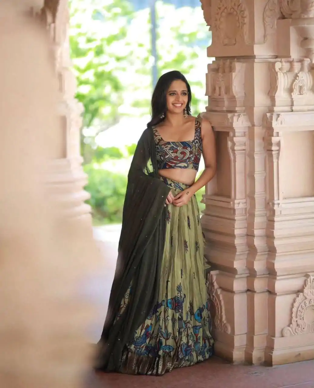 PC 291 Pista Color Color Chant Crepe Kalamkari Print Lehenga Choli Wedding, Party, Festive, Events Etc. Delivery 4-6 Working Days Rs 1799 | Lehenga, Bollywood Lehenga, Creative Lehenga, Designer Lehenga, Embroidered Lehenga, Party Wear Lehenga