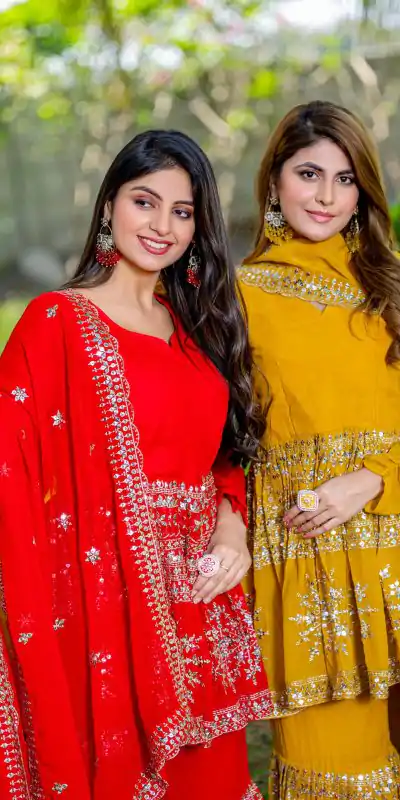Ram 094 Red Color Georgette 7mm Sequence Work Salwar Suit Casual, Wedding, Festive, Events . Expected Delivery 4-6 Working Days @2349/- only | Jump Suits, Salwar suit, Casual Suits, Creative suits, Designer Suits, Palazzo Suits, Party Wear Suits, Patiala Suits, Straight Suits