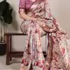 YNF 7019 Wine Color Tushar Silk With Viscose Border Printed Saree Casual, Wedding, Festive, Events . Expected Delivery  4-6 Working Days @1699/- only                                                                                                                                           | Sarees, Bollywood Sarees, Creative Sarees, Designer Sarees, Embroidered Sarees, Ethnic Saree, Modern Digital sarees, Party Wear Sarees
