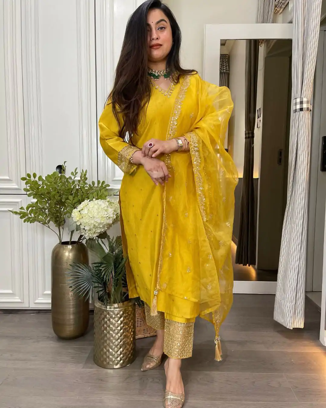 LG 1928 Yellow Color Roman Silk Sequence With Mirror Work Salwar Suit Casual, Wedding, Party, Festive, Events Etc.4-6 Working Days@ 1999/-only | Jump Suits, Salwar suit, Casual Suits, Creative suits, Designer Suits, Palazzo Suits, Party Wear Suits, Patiala Suits, Straight Suits
