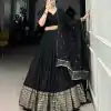LNB 1906 Black Color Pure Chanderi Plain With Zari Weaving Work Border Lehenga Choli Wedding, Party, Festive, Events Etc. Delivery 4-6 Working Days Rs 1999 | Lehenga, Bollywood Lehenga, Creative Lehenga, Designer Lehenga, Embroidered Lehenga, Party Wear Lehenga