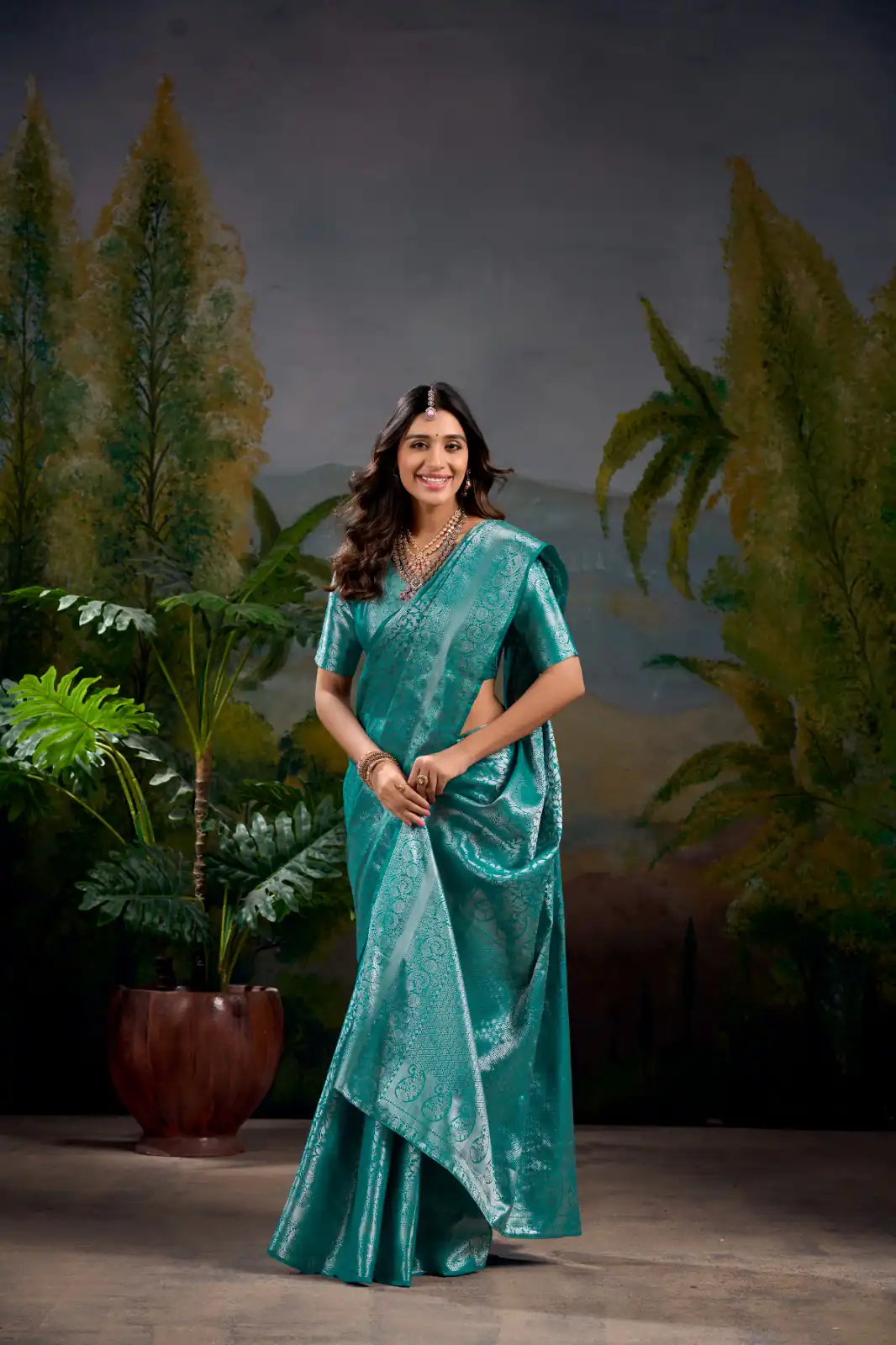 YNF 7404 Firozi Color Kanjivaram Zari Weaving Work Saree Casual, Wedding, Festive, Events . Expected Delivery  4-6 Working Days @1599/- only                                | Sarees, Bollywood Sarees, Creative Sarees, Designer Sarees, Embroidered Sarees, Ethnic Saree, Modern Digital sarees, Party Wear Sarees