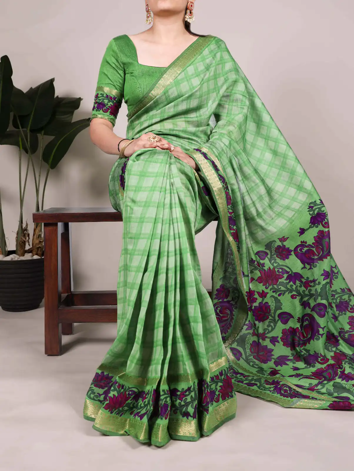 YNF 7035 Green Color Polyester Chanderi Printed Zari Weaving Work Saree Casual, Wedding, Festive, Events . Expected Delivery 4-6 Working Days @1549/- only | Sarees, Bollywood Sarees, Creative Sarees, Designer Sarees, Embroidered Sarees, Ethnic Saree, Modern Digital sarees, Party Wear Sarees