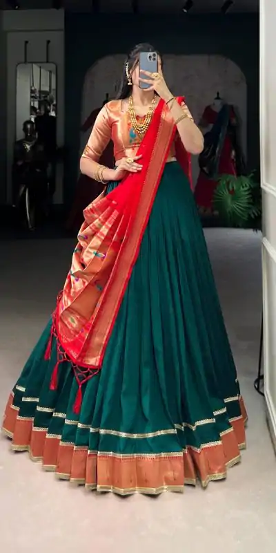 LNB 2007 Green Color Vichitra Silk Zari Weaving With Lace Border Lehenga Choli Wedding, Party, Festive, Events Etc. Delivery 4-6 Working Days Rs 2999 | Lehenga, Bollywood Lehenga, Creative Lehenga, Designer Lehenga, Embroidered Lehenga, Party Wear Lehenga