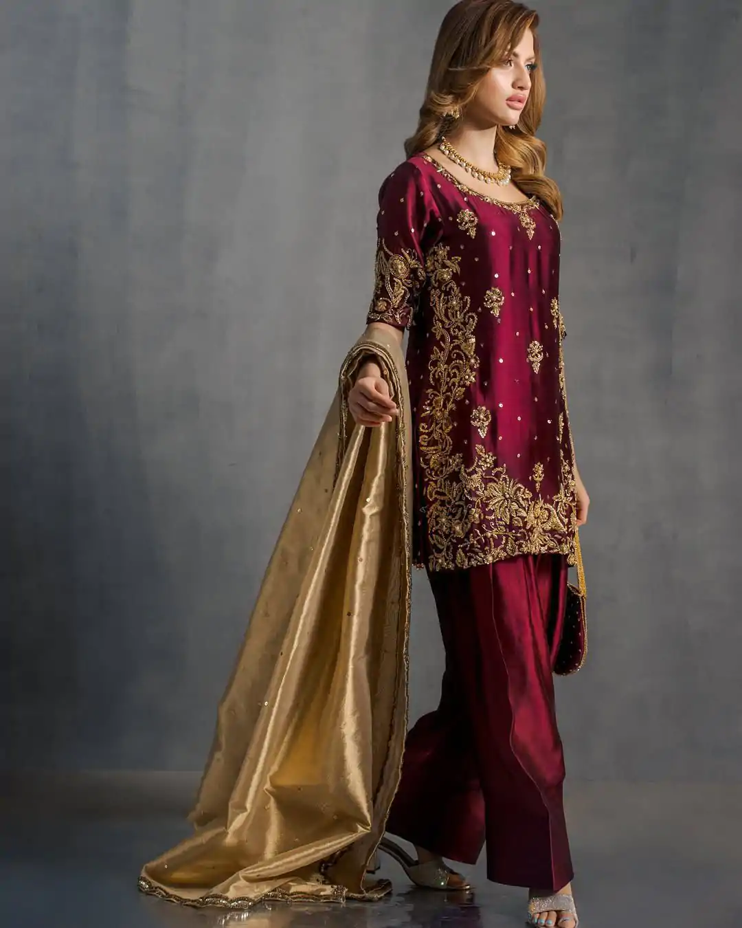 LG 1989 Maroon Color Moss Satin Sequence Embroidery Work Salwar Suit Casual, Wedding, Festive, Events . Expected Delivery 4-6 Working Days @1949/- only | Jump Suits, Salwar suit, Casual Suits, Creative suits, Designer Suits, Palazzo Suits, Party Wear Suits, Patiala Suits, Straight Suits