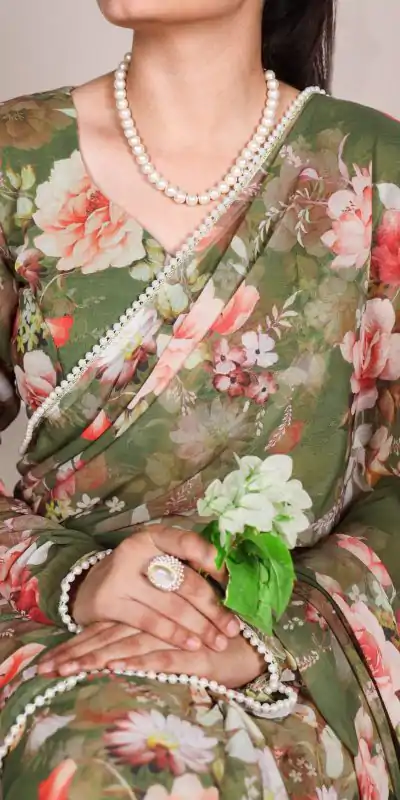 YNF 7010 Mehandi Color Weightless Marbal Floral Printed Pearl Lace Saree Casual, Wedding, Festive, Events . Expected Delivery  4-6 Working Days @1599/- only                                                                                | Sarees, Bollywood Sarees, Creative Sarees, Designer Sarees, Embroidered Sarees, Ethnic Saree, Modern Digital sarees, Party Wear Sarees