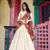 LNB 1237 Off White Color Vichitra Sequins and Embroidery Work Kalamkari Lehenga Choli Wedding, Party, Festive, Events Etc. Delivery 4-6 Working Days Rs 3299 | Lehenga, Bollywood Lehenga, Creative Lehenga, Designer Lehenga, Embroidered Lehenga, Party Wear Lehenga