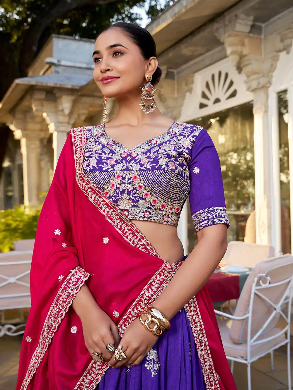 LNB 1414 Purple Color Vichitra Silk Sequins and Thread Embroidery Work Lehenga Choli Wedding, Party, Festive, Events Etc. Delivery 4-6 Working Days Rs 3399 | Lehenga, Bollywood Lehenga, Creative Lehenga, Designer Lehenga, Embroidered Lehenga, Party Wear Lehenga