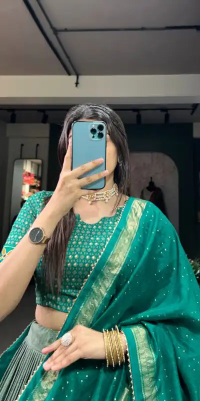 LNB 1210 Sea Green Color Tasar Silk Floral Print With Foil Print Lehenga Choli Wedding, Party, Festive, Events Etc. Delivery 4-6 Working Days Rs 2499 | Lehenga, Bollywood Lehenga, Creative Lehenga, Designer Lehenga, Embroidered Lehenga, Party Wear Lehenga