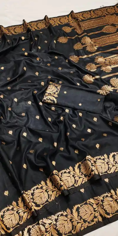 MB 171 Black Banarasi Silk Saree Perfect for Wedding, Party, Holi, Pongal, Pooja –. Festive Deal ₹1849. Delivery 4-6 Working Days. Shop now. | Sarees, Bollywood Sarees, Creative Sarees, Designer Sarees, Embroidered Sarees, Ethnic Saree, Modern Digital sarees, Party Wear Sarees