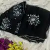 AC JIYA Black Soft Jimmy Chuu with Lace Border & Lace Work Saree . Available at ₹3049 only. Delivery 4-6 Working Days. Shop now. | Sarees, Bollywood Sarees, Creative Sarees, Designer Sarees, Embroidered Sarees, Ethnic Saree, Modern Digital sarees, Party Wear Sarees