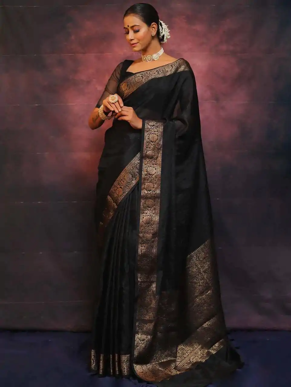 KP 6009 Black Soft Lichi Silk With Lace Border & Lace Work. Now Saree at just ₹1349. Delivery 4-6 Working Days. Shop now. | Sarees, Bollywood Sarees, Creative Sarees, Designer Sarees, Embroidered Sarees, Ethnic Saree, Modern Digital sarees, Party Wear Sarees
