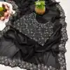 BT 12 Black Soft Star Georgette Silk with Embroidery Work & Mirror Work Saree . Exclusive Offer ₹1999. Delivery 4-6 Working Days. Shop now. | Sarees, Bollywood Sarees, Creative Sarees, Designer Sarees, Embroidered Sarees, Ethnic Saree, Modern Digital sarees, Party Wear Sarees