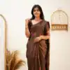 KP 5011 Brown in Collor Soft Lichi Silk Lace Work & Lace Border Saree . Get it for ₹1299. Delivery 4-6 Working Days. Shop now. | Sarees, Bollywood Sarees, Creative Sarees, Designer Sarees, Embroidered Sarees, Ethnic Saree, Modern Digital sarees, Party Wear Sarees