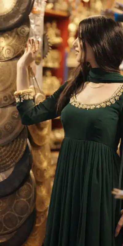 NSR 868 Green Color Heavy Faux Georgette Embroidery fency Sleeve Gown . Special Price ₹1899. Delivery 4-6 Working Days. Shop now. | Gowns, Bollywood Gowns, Creative Gowns, Designer Gowns, Embroidered Gowns, Party Wear Gowns