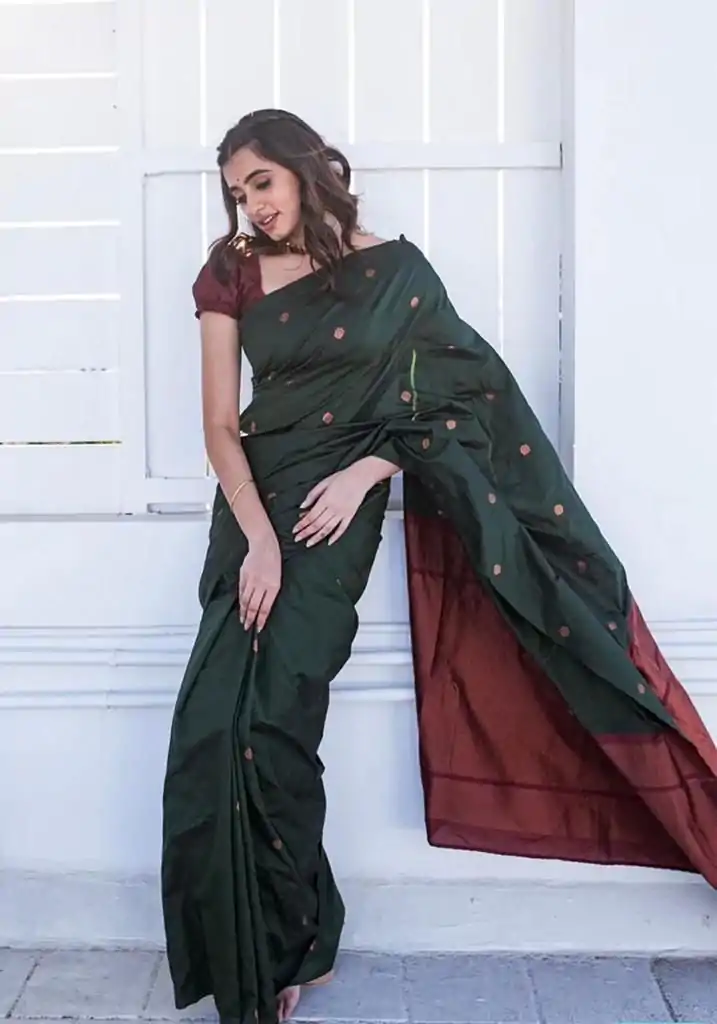 KP 5000 Green Soft Lichi Silk Saree with Designer Work. Wedding, Party, Festive, Events, Now at just ₹1249. Delivery 4-6 Working Days. Shop now. | Sarees, Bollywood Sarees, Creative Sarees, Designer Sarees, Embroidered Sarees, Ethnic Saree, Modern Digital sarees, Party Wear Sarees
