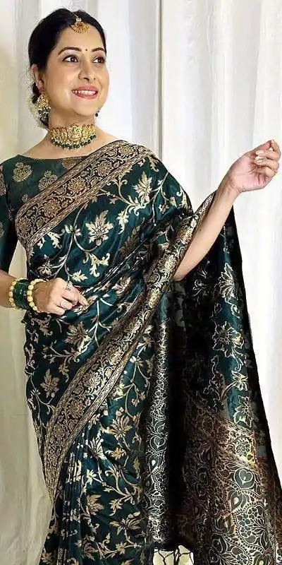 KP 4077 Green Soft Lichi Silk Saree Perfect for Wedding, Party, Baisakhi, Temple Visit, Anniversary . Best Price ₹1349. Delivery 4-6 Working Days. | Sarees, Bollywood Sarees, Creative Sarees, Designer Sarees, Embroidered Sarees, Ethnic Saree, Modern Digital sarees, Party Wear Sarees