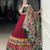 LNB 1727 Maroon Tasar Silk With Gamthi Work & Mirror Work. Get it for Lehenga Choli ₹2999. Delivery 4-6 Working Days. Shop now. | Lehenga, Bollywood Lehenga, Creative Lehenga, Designer Lehenga, Embroidered Lehenga, Party Wear Lehenga