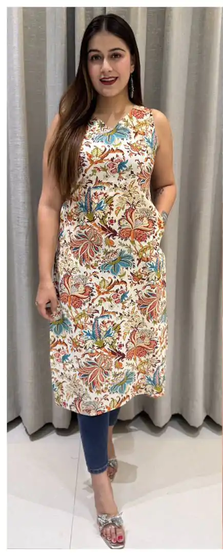INLI Blush 7.0 Off White Color Cotton With Printed Designer Work Kurti . Get it for ₹1269. Delivery 4-6 Working Days. Shop now. | Kurti, Bollywood Kurti, Creative Kurtis, Designer Kurti, Party Wear Kurti, Selfie Kurti