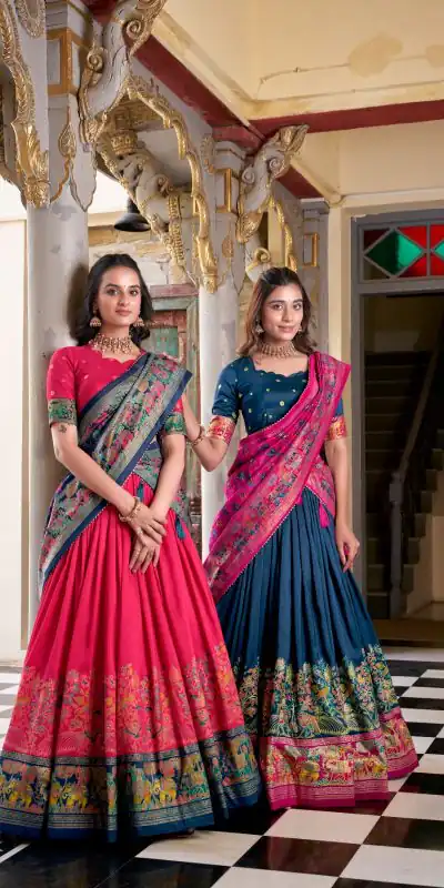 LNB 1245 Pink Tasar Silk With Gotta Patti Work & Lace Work Lehenga Choli Best Price ₹2449. Delivery 4-6 Working Days. Shop now. | Lehenga, Bollywood Lehenga, Creative Lehenga, Designer Lehenga, Embroidered Lehenga, Party Wear Lehenga