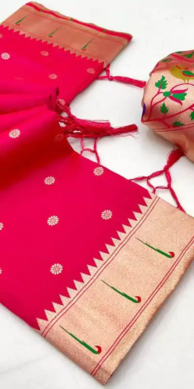 MB 150 Red A Pethani silk Saree Perfect for Wedding, Party, Baisakhi, Reception, Traditional Day – . Affordable Price ₹2549. Delivery 4-6 Working | Sarees, Bollywood Sarees, Creative Sarees, Designer Sarees, Embroidered Sarees, Ethnic Saree, Modern Digital sarees, Party Wear Sarees