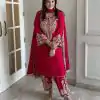 ZSR 3097 Red Pure Chinnon Silk With Embroidery Sequence Work With Full Sleeve Salwar Suit Wedding, Party, Festive, Events Exclusive Offer ₹1899. D | Jump Suits, Tops & Bottoms, Track Suits, Salwar suit, Casual Suits, Creative suits, Designer Suits, Palazzo Suits, Party Wear Suits, Patiala Suits, Straight Suits, Trendy Wear