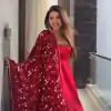 SRK 5128 Red | Red Heavy Faux Georgette With Embroidery Sequence Work With Attached Cups With Fully Flair Salwar Suit with Lace Work & Embroidery Work. Gra | Salwar suit, Casual Suits, Creative suits, Designer Suits, Palazzo Suits, Party Wear Suits, Patiala Suits, Straight Suits