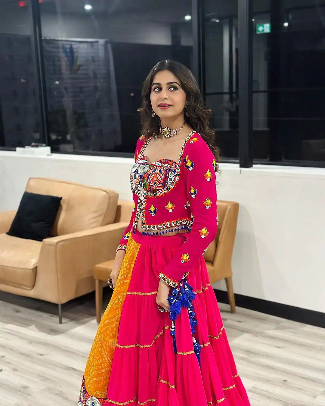 KF 1591 Red in Faux Georgette Digital Print & Mirror Work Lehenga Choli. Available at ₹1649 only. Delivery 4-6 Working Days. Shop now. | Lehenga, Bollywood Lehenga, Creative Lehenga, Designer Lehenga, Embroidered Lehenga, Party Wear Lehenga