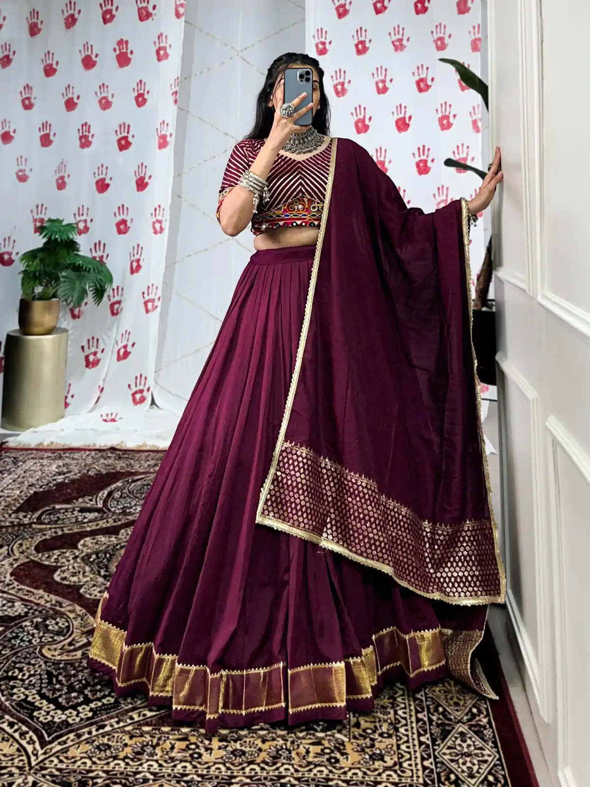 LNB 1747 Wine Pure Chanderi Lehenga Choli Perfect for Wedding, Party, Housewarming, Pongal, Sangeet –. Festive Deal ₹2499. Delivery 4-6 Working Days. | Lehenga, Bollywood Lehenga, Creative Lehenga, Designer Lehenga, Embroidered Lehenga, Party Wear Lehenga