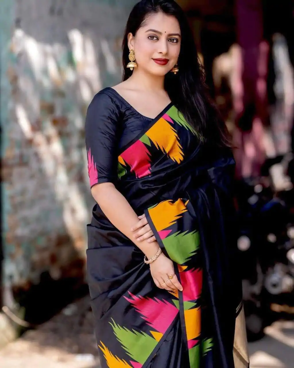 KP 6042 Black Color Soft Lichi Silk Saree with Lace Border & Lace Work. Get it for ₹1399. Delivery 4-6 Working Days. Shop now. | Sarees, Bollywood Sarees, Creative Sarees, Designer Sarees, Embroidered Sarees, Ethnic Saree, Modern Digital sarees, Party Wear Sarees