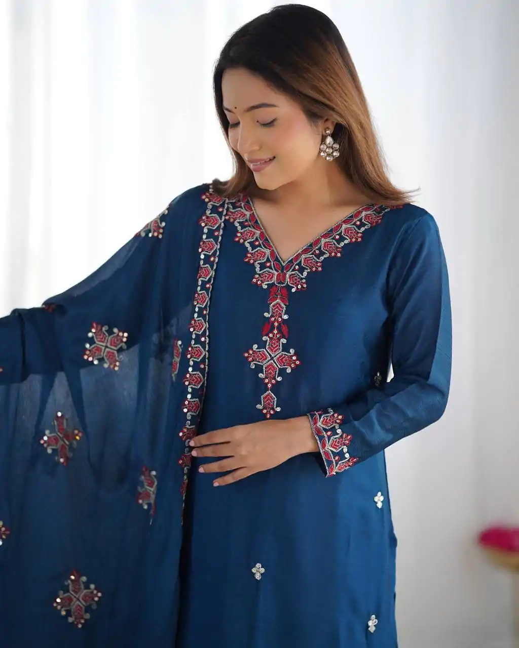 SSR 5005 Blue Chinnon Silk with Lace Work & Embroidery Work Salwar Suit . Now at just ₹1849. Delivery 4-6 Working Days. Shop now. | Jump Suits, Tops & Bottoms, Track Suits, Salwar suit, Casual Suits, Creative suits, Designer Suits, Palazzo Suits, Party Wear Suits, Patiala Suits, Straight Suits, Trendy Wear