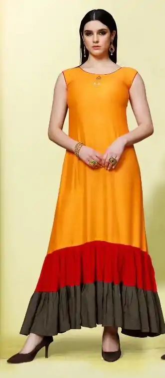 INLI Raas Brown in Color 14 kg Rayon Designer Work Gown . Wedding, Party, Festive, Events Available at ₹1499 only. Delivery 4-6 Working Days. Shop now. | Jump Suits, Salwar suit, Casual Suits, Creative suits, Designer Suits, Palazzo Suits, Party Wear Suits, Patiala Suits, Straight Suits