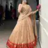 LNB 1904 Cream Color Pure Chanderi with Zari Work Lehenga Choli . Affordable Price ₹1999. Delivery 4-6 Working Days. Shop now. | Lehenga, Bollywood Lehenga, Creative Lehenga, Designer Lehenga, Embroidered Lehenga, Party Wear Lehenga