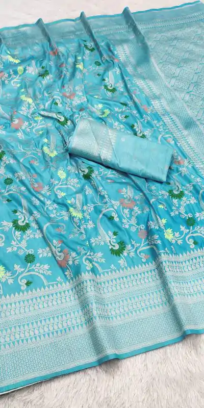 MB 105 Firozi in Color Khaddi Pashmina Lace Work & Zari Work Saree . Special Price ₹1999. Delivery 4-6 Working Days. Shop now. | Sarees, Bollywood Sarees, Creative Sarees, Designer Sarees, Embroidered Sarees, Ethnic Saree, Modern Digital sarees, Party Wear Sarees