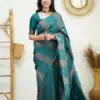 KPR 152 Firozi Soft Lichi Silk Saree with Lace Work & Lace Border. Available at ₹1249 only. Delivery 4-6 Working Days. Shop now. | Sarees, Bollywood Sarees, Creative Sarees, Designer Sarees, Embroidered Sarees, Ethnic Saree, Modern Digital sarees, Party Wear Sarees