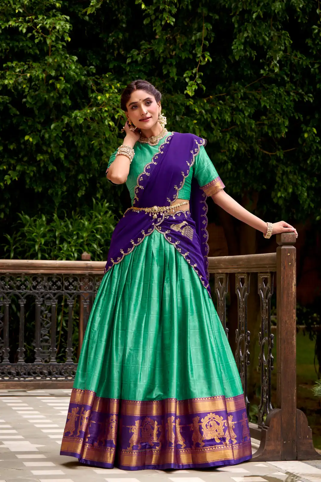 LNB 2028 Green Embroidery Work & Zari Work Lehenga Choli in Cream Poly Cotton. Available at ₹1999 only. Delivery 4-6 Working Days. Shop now. | Lehenga, Bollywood Lehenga, Creative Lehenga, Designer Lehenga, Embroidered Lehenga, Party Wear Lehenga
