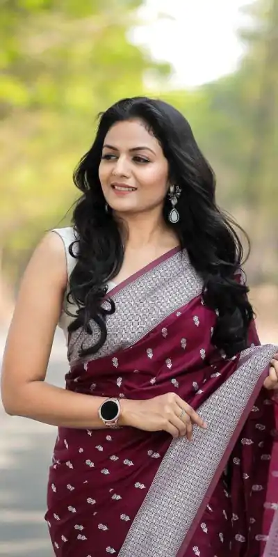 KPR 229 Maroon in Soft Lichi Silk Lace Border & Lace Work Saree . Special Price ₹1399. Delivery 4-6 Working Days. Shop now. | Sarees, Bollywood Sarees, Creative Sarees, Designer Sarees, Embroidered Sarees, Ethnic Saree, Modern Digital sarees, Party Wear Sarees