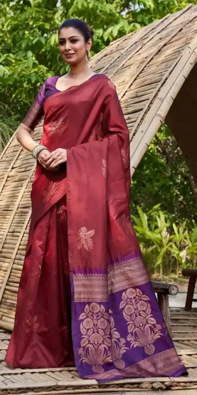 KPR 257 Maroon Soft Lichi Silk Saree with Lace Work & Lace Border. Now at just ₹1349. Delivery 4-6 Working Days. Shop now. | Sarees, Bollywood Sarees, Creative Sarees, Designer Sarees, Embroidered Sarees, Ethnic Saree, Modern Digital sarees, Party Wear Sarees
