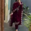 VLM 229 Maroon Viscose Velvet Salwar Suit Perfect for Wedding, Party, Cultural Events, Sangeet, Baby Shower – . Best Price ₹2149. Delivery 4-6 Working | Jump Suits, Tops & Bottoms, Track Suits, Salwar suit, Casual Suits, Creative suits, Designer Suits, Palazzo Suits, Party Wear Suits, Patiala Suits, Straight Suits, Trendy Wear