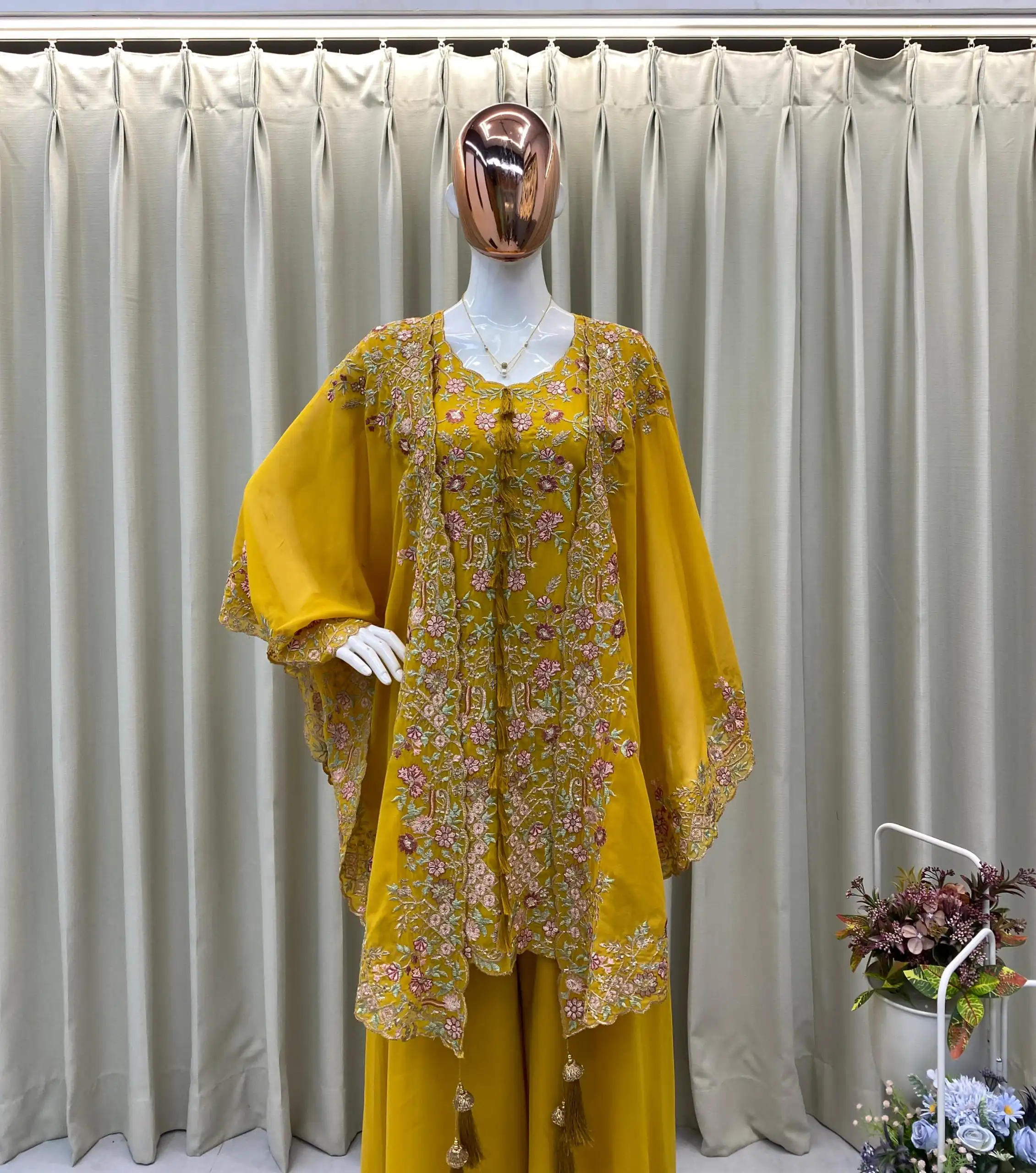 BE 406 Mustard in Color Faux Georgette Embroidery Work Salwar Suit . Grab it for ₹2449. Delivery 4-6 Working Days. Shop now. | Jump Suits, Tops & Bottoms, Track Suits, Salwar suit, Casual Suits, Creative suits, Designer Suits, Palazzo Suits, Party Wear Suits, Patiala Suits, Straight Suits, Trendy Wear