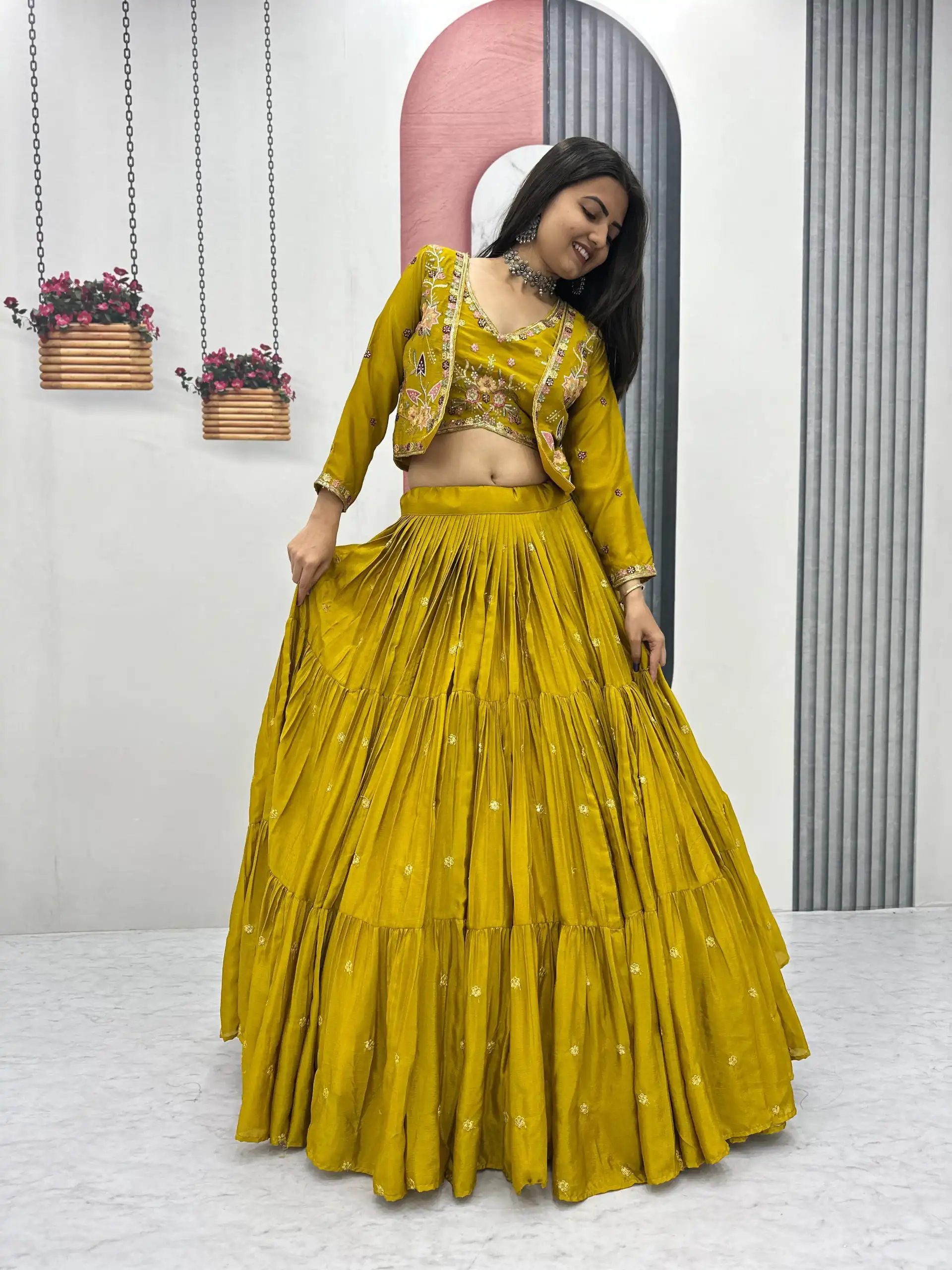 PC 538 Mustered in Lavender Chinon Thread & Embroidery Work Lehenga Choli . Exclusive Offer ₹2649. Delivery 4-6 Working Days. Shop now. | Lehenga, Bollywood Lehenga, Creative Lehenga, Designer Lehenga, Embroidered Lehenga, Party Wear Lehenga