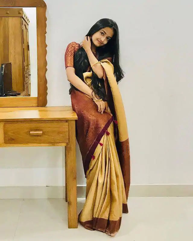 KPR 143 Mustered Color Soft Lichi Silk with Designer Work Saree . Special Price ₹1449. Delivery 4-6 Working Days. Shop now. | Sarees, Bollywood Sarees, Creative Sarees, Designer Sarees, Embroidered Sarees, Ethnic Saree, Modern Digital sarees, Party Wear Sarees