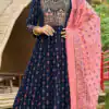 INLI Masakali 7.0 Navy Blue in Color Rayon Embroidery Work Gown . Exclusive Offer ₹1849. Delivery 4-6 Working Days. Shop now. | Gowns, Bollywood Gowns, Creative Gowns, Designer Gowns, Embroidered Gowns, Party Wear Gowns