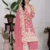 KF 1688 Pink Faux Georgette with Embroidery Work & Mirror Work Salwar Suit . Exclusive Offer ₹2099. Delivery 4-6 Working Days. Shop now. | Jump Suits, Salwar suit, Casual Suits, Creative suits, Designer Suits, Palazzo Suits, Party Wear Suits, Patiala Suits, Straight Suits
