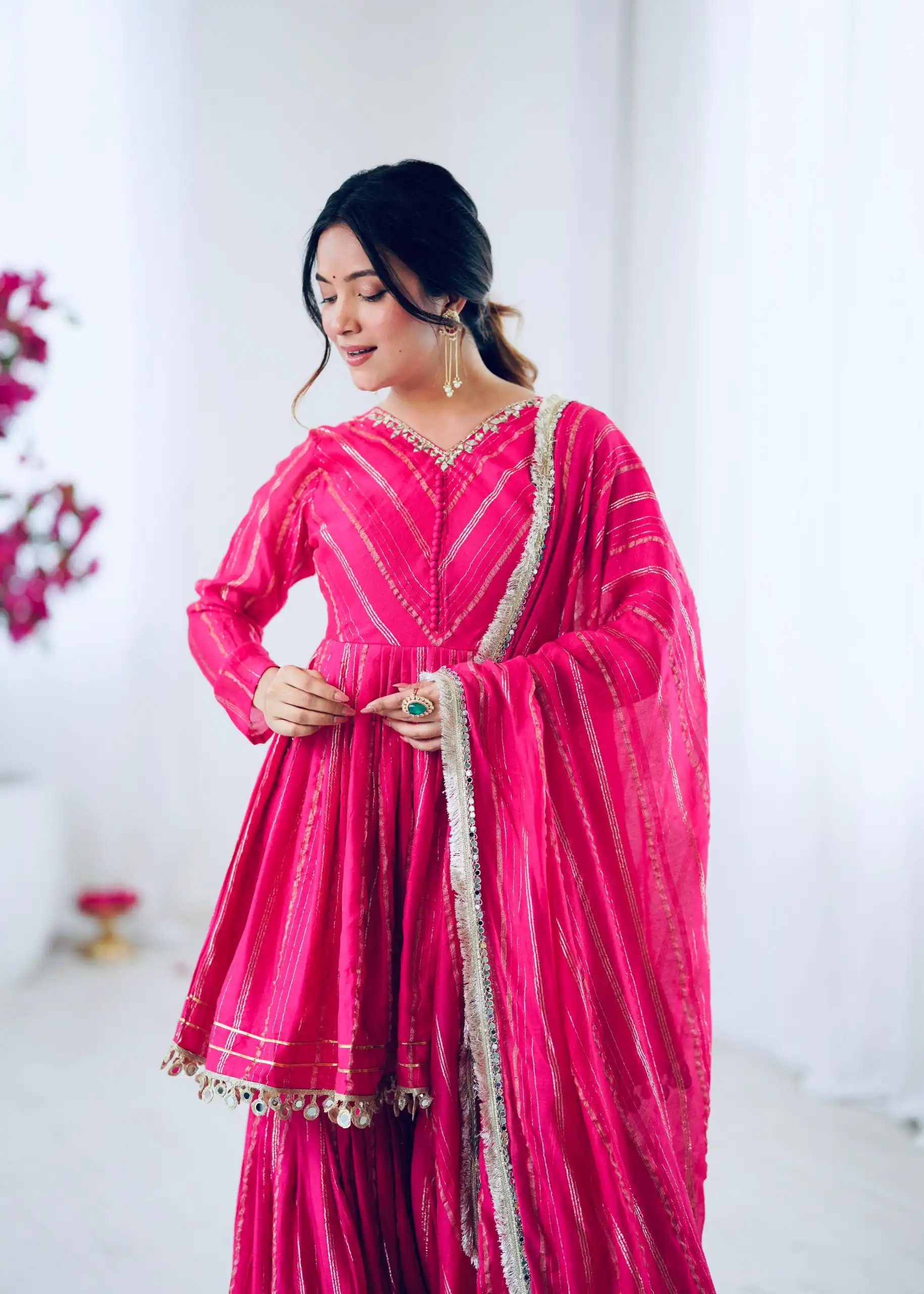 SRK 5300 Pink Mal Chanderi With Lace Work & Mirror Work Salwar Suit . Get it for ₹2099. Delivery 4-6 Working Days. Shop now. | Jump Suits, Tops & Bottoms, Track Suits, Salwar suit, Casual Suits, Creative suits, Designer Suits, Palazzo Suits, Party Wear Suits, Patiala Suits, Straight Suits, Trendy Wear