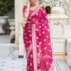 KPR 190 Pink Soft Lichi Silk Jacquard Work Saree with Designer Work Wedding, Party, Festive, Events, Deal ₹1399. Delivery 4-6 Working Days. Shop now. | Sarees, Bollywood Sarees, Creative Sarees, Designer Sarees, Embroidered Sarees, Ethnic Saree, Modern Digital sarees, Party Wear Sarees