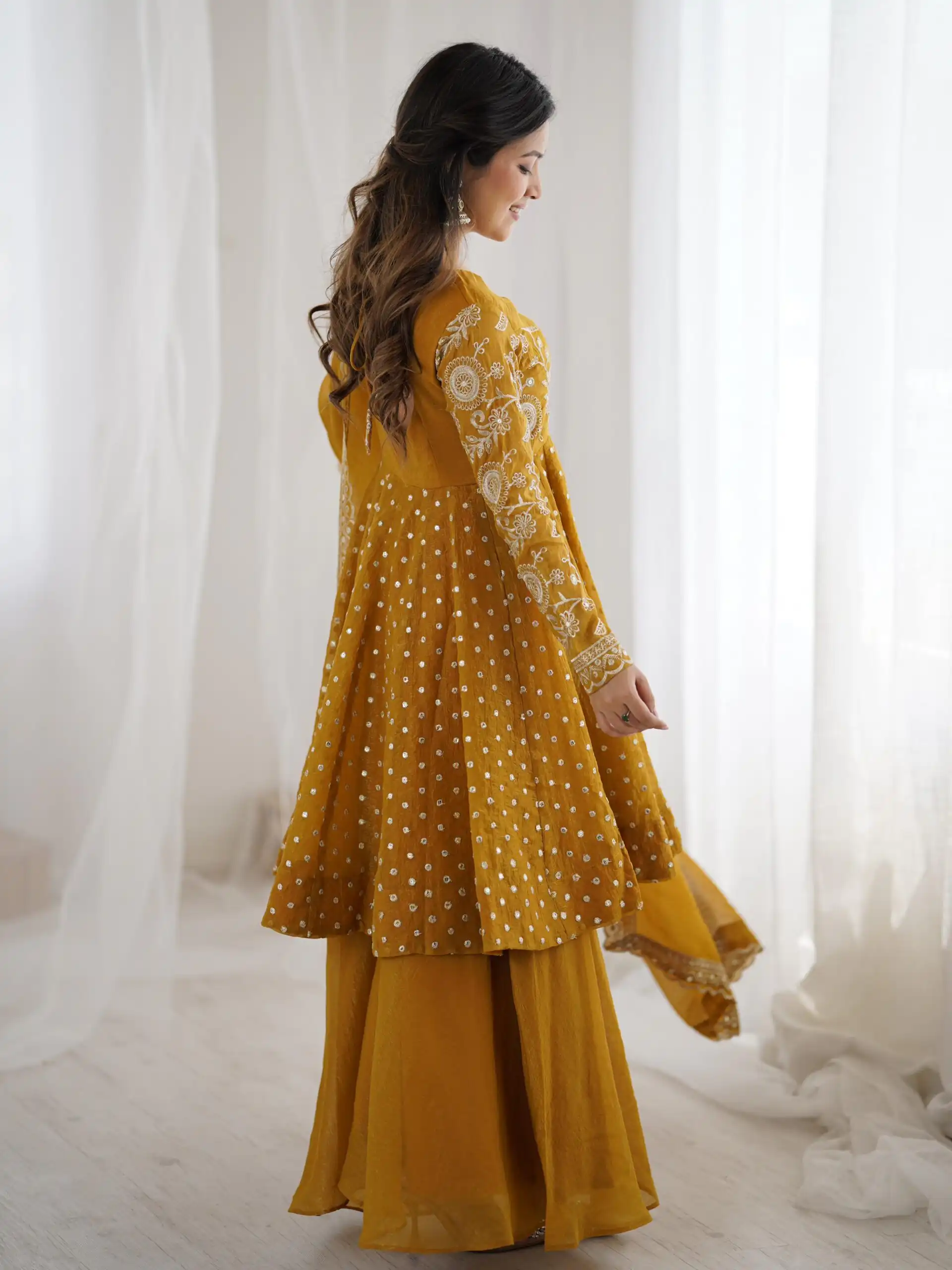 ZSR 3134 Mustard Crunchy Silk Salwar Suit Perfect for Wedding, Party, Sangeet, Anniversary, Housewarming Introductory Price ₹2399. Delivery 4-6 | Jump Suits, Salwar suit, Casual Suits, Creative suits, Designer Suits, Palazzo Suits, Party Wear Suits, Patiala Suits, Straight Suits