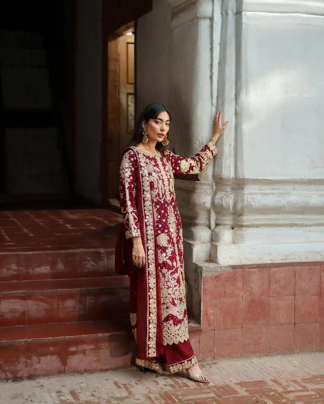 ZF 433 Red Faux Georgette Salwar Suit Perfect for Wedding, Party, Anniversary, Ethnic Day, Raksha Bandhan – . Introductory Price ₹2149. Delivery 4-6 Wor | Jump Suits, Tops & Bottoms, Track Suits, Salwar suit, Casual Suits, Creative suits, Designer Suits, Palazzo Suits, Party Wear Suits, Patiala Suits, Straight Suits, Trendy Wear