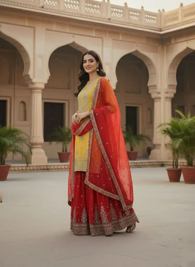 ZSR 3146 Yellow Pure Georgette Salwar Suit Perfect for Wedding, Party, Karwa Chauth, Festival Celebrations, Lohri – . Special Price ₹2149. Delivery 4 | Jump Suits, Salwar suit, Casual Suits, Creative suits, Designer Suits, Palazzo Suits, Party Wear Suits, Patiala Suits, Straight Suits